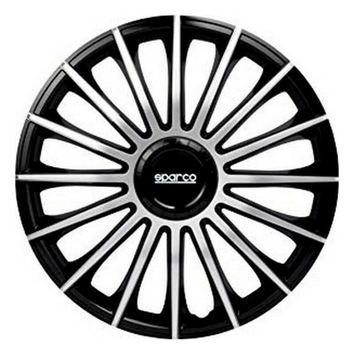 Capac de roată Sparco Torino CS5 Negru Argintiu 14" (4 uds)