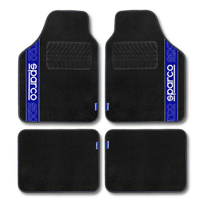 Set de covoraș pentru podea auto Sparco F510 Covor Universal Negru Albastru 4 Piese