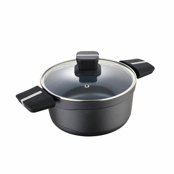 Caserolă Cu Capac San Ignacio Bistro SG6426 Aluminiu Negru mat (Ø 24 x 12 cm)