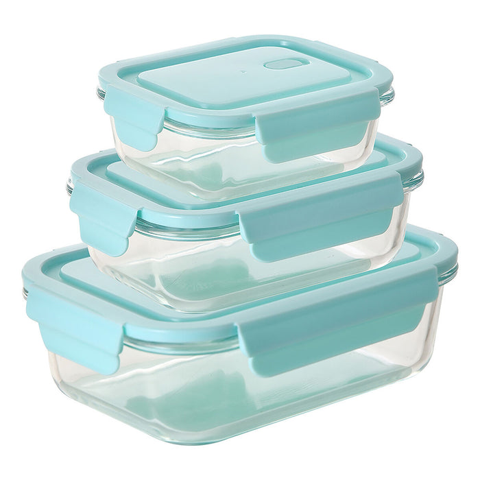 Set de Cutii pentru Prânz San Ignacio Menorca Dreptunghiular Sticlă borosilicată 3 Piese