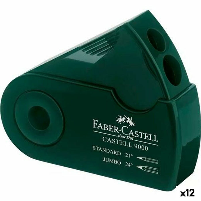 Ascuțitoare Faber-Castell 9000 Verde (12 Unități)