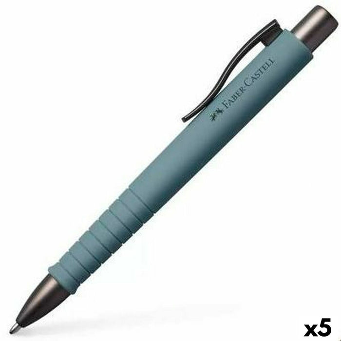 Stilou Faber-Castell Poly Ball XB Reîncărcabil/ă Gri (5 Unități)