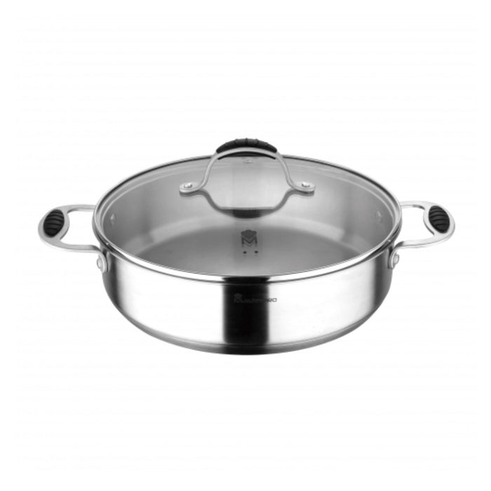 Caserolă Cu Capac de Sticlă Masterpro Q3521 4,5 L Oțel inoxidabil