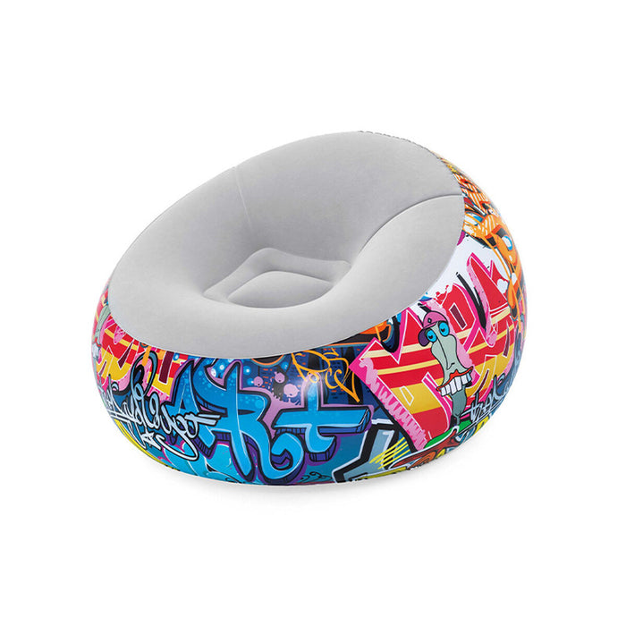 Scaun gonflabil Bestway Multicolor 112 x 112 x 66 cm Graffitti