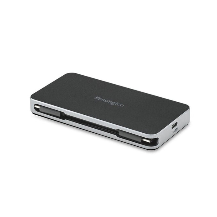 Hub USB Kensington Replicador móvil 4K dual USB-C sin controladores UH1460P con alimentación pass-through de 85 W Negru/Argintiu