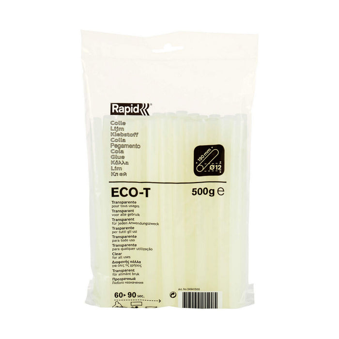 Batoane de adeziv topit la cald Rapid ECO-T Ø 12 x 190 mm 500 g Translucidă