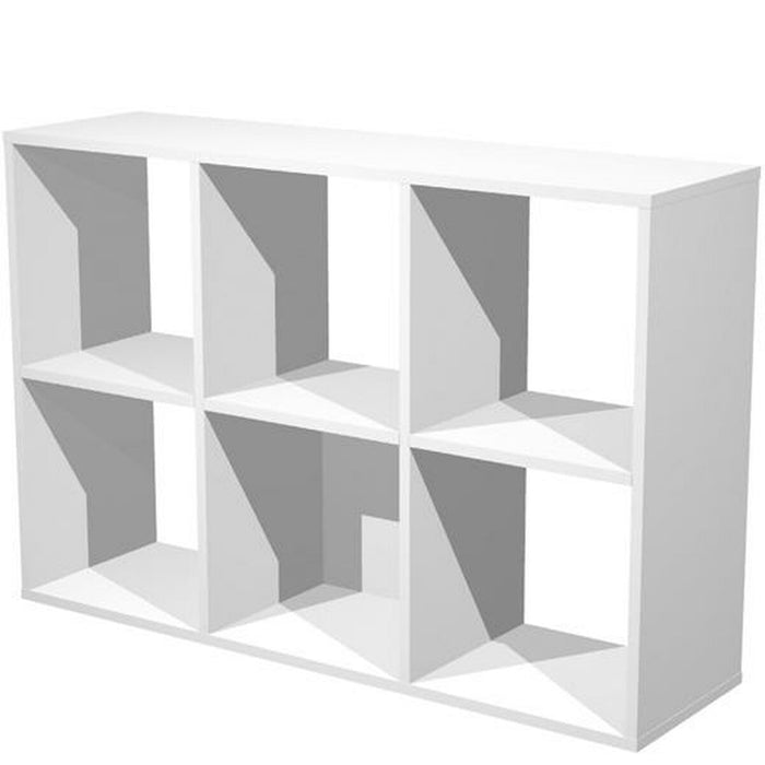 Raft Artexport Home Office 6 compartimente Alb Melamina 104,1 x 29,2 x 69,8 cm