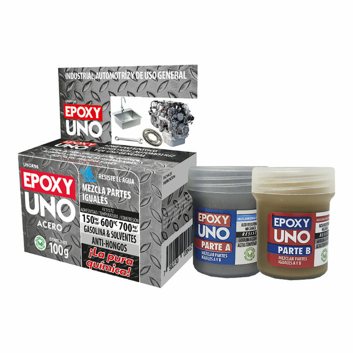 Two component epoxy adhesive Fusion Epoxy Black Label Unoa98 Universal Gri închis 100 g