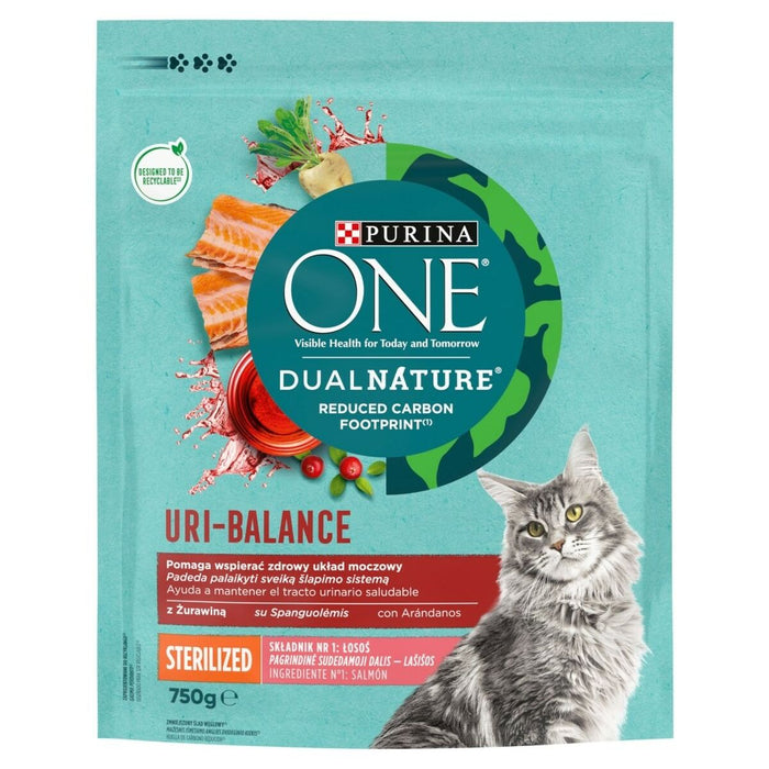 Mâncare pentru pisici Purina Dual Nature Uri-Balance Sterilized Adult Somon 750 g