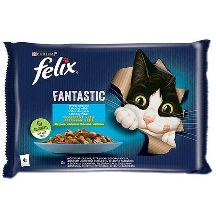 Mâncare pentru pisici Purina Somon Dovlecel Fasole verde 4 x 85 g