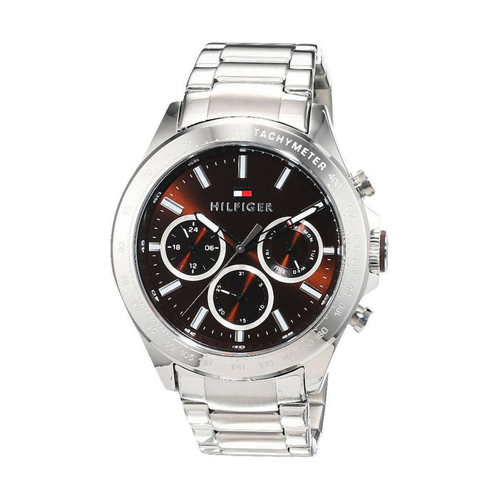Ceas Bărbați Tommy Hilfiger HUDSON Maro Argintiu (Ø 44 mm)