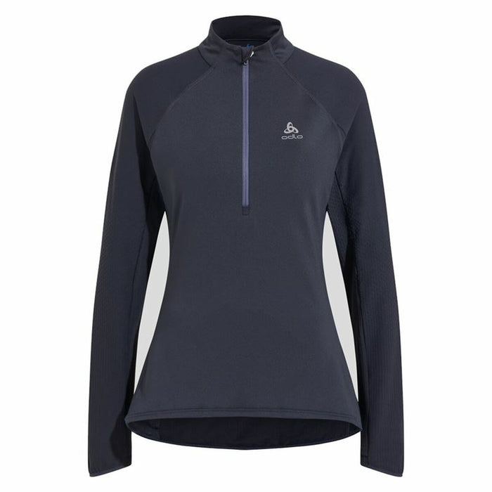 Tricou cu Mânecă Lungă Unisex Odlo 1/2 Zip Zeroweight Negru