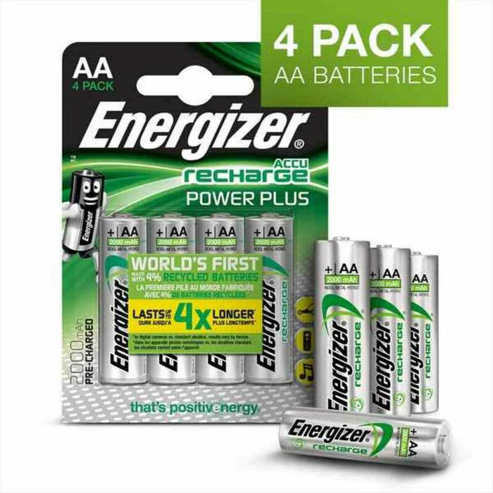 Baterii Reîncărcabile Energizer Accu Recharge Power Plus 2000 AA BP4 AA HR6