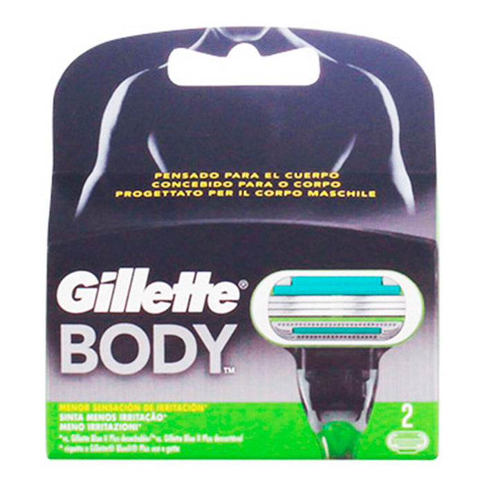 Rezervă de Lame de Ras Body Gillette Body (2 uds) (2 Unități)
