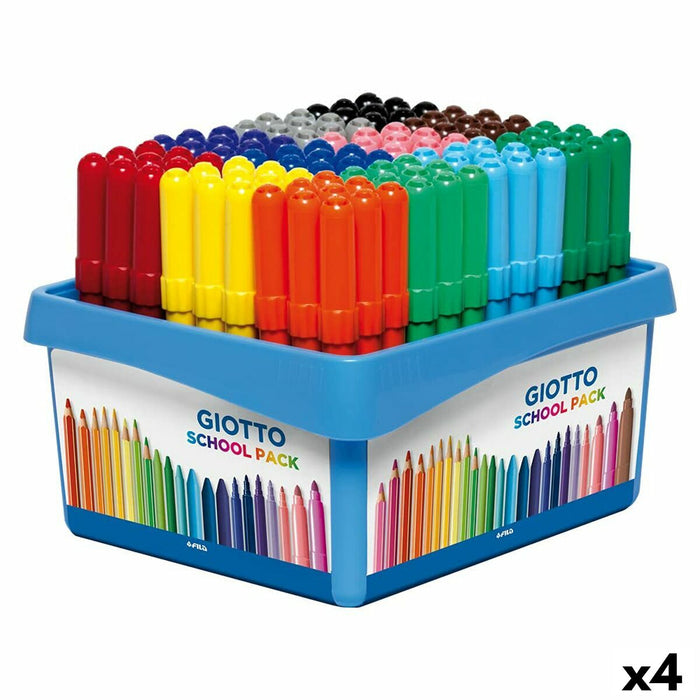 Set de Carioci Giotto Turbo Maxi School Multicolor (4 Unități)