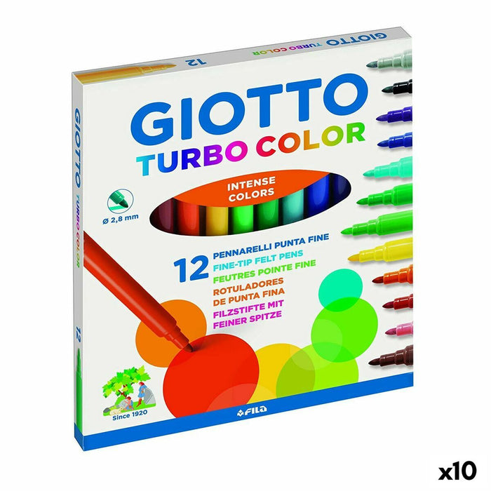 Set de Carioci Giotto Turbo Color Multicolor (10 Unități)