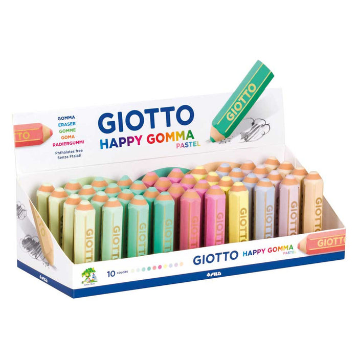 Radieră Giotto Happy Gomma Multicolor Plăcintă Gumă 40 Piese