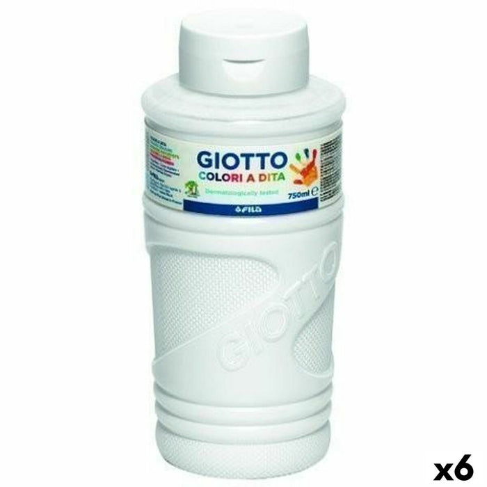 Vopsea pentru pictură cu degetele Giotto Alb 750 ml (6 Unități)