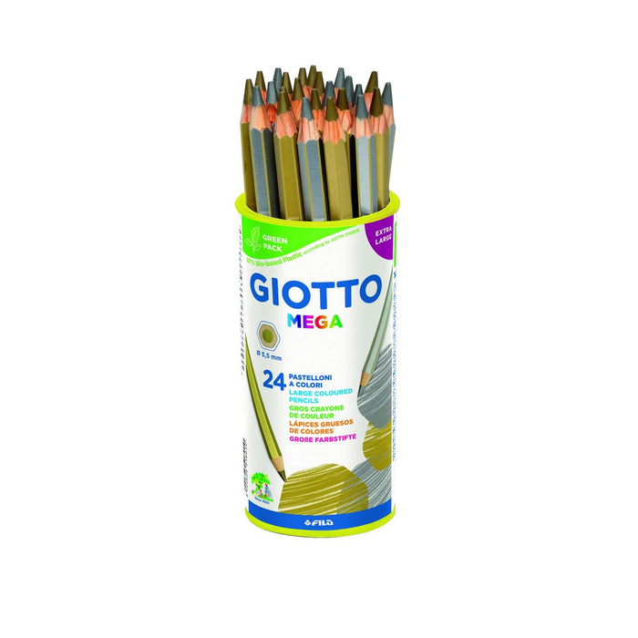 Creioane culori Giotto Mega Auriu* Argintiu 24 Piese