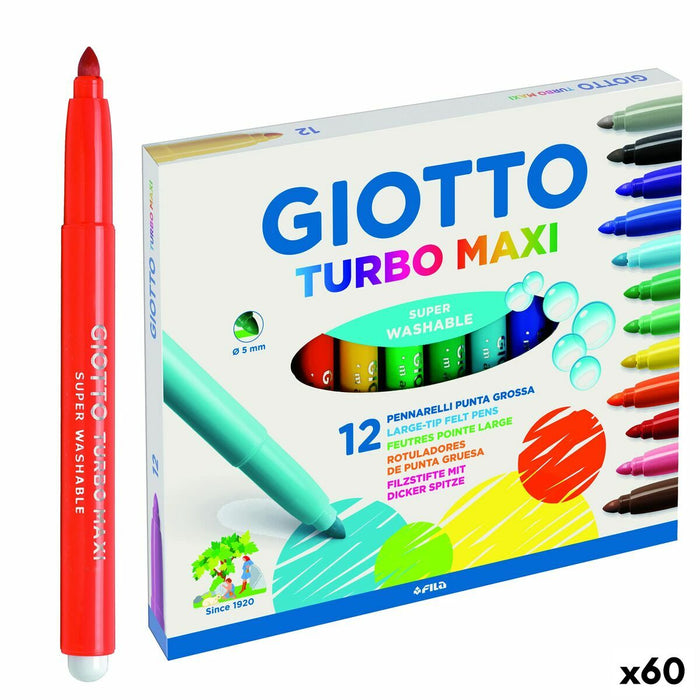 Set de Carioci Giotto Turbo Maxi Multicolor (60 Unități)