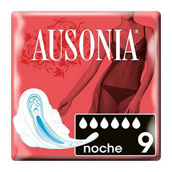 Absorbante cu Aripioare pentru Noapte Ultra Ausonia (9 uds)