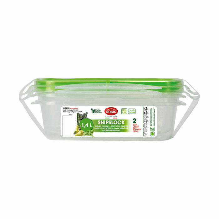 Cutie pentru Prânz Snips 1,4 L Închidere ermetică (2 Unități)