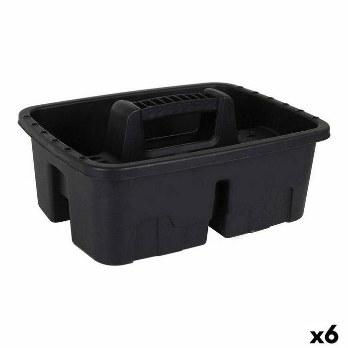Organizator de scule Dem Brico Tavă Negru 38,5 x 29,5, x 17 cm (6 Unități)