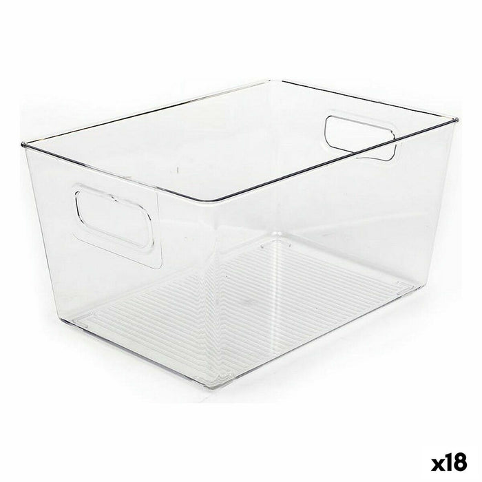 Coș Multifuncțional Dem Transparent 29,5 x 21 x 15 cm (18 Unități)