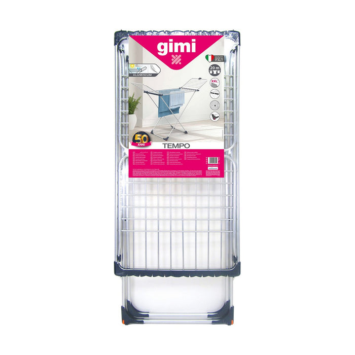 Suport de întins rufe Gimi Tempo Gri Aluminiu (168 x 56 x 117 cm)