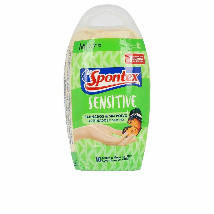 Mănuși de unică folosință Spontex Sensitive Mărimea M Latex (10 uds)