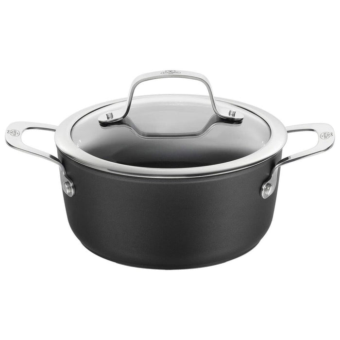 Oală cu capac Ballarini Alba 2,7 L Negru Titaniu Argintiu Oțel inoxidabil Aluminiu Ø 20 cm 22 x 14 x 8 cm