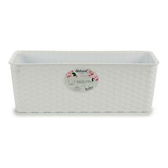 Ghiveci grădină Stefanplast 73700 Alb Plastic 15,5 x 13,5 x 39 cm