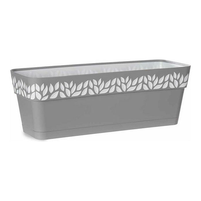 Jardinieră cu auto-udare Stefanplast 3920521 Gri Alb Plastic
