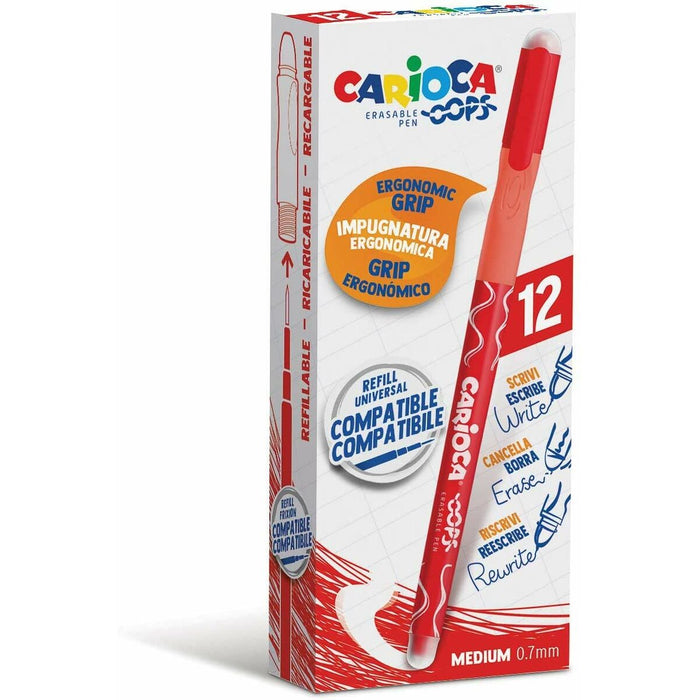 Stilou Carioca Oops Roșu 0,7 mm 12 Piese