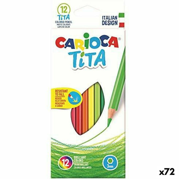 Set de Creioane Carioca Tita 12 Piese Multicolor (72 Unități)