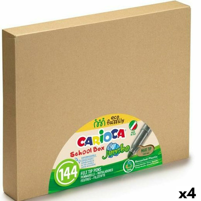 Set de Carioci Carioca Schoolbox Multicolor (4 Unități)