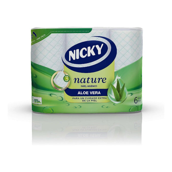 Hârtie Igienică Nature Aloe Vera Nicky Nature Aloe Vera (6 uds)