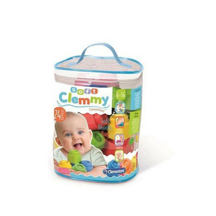 Joc de Construcții cu Plăci Baby Clemmy Clementoni 24 Piese (24 pcs) (13 x 20,5 x 26,5 cm)