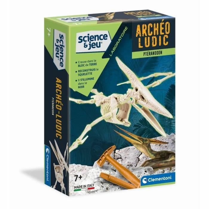 Joc de știință Clementoni Archéo Ludic Pteranodon Fosforescent