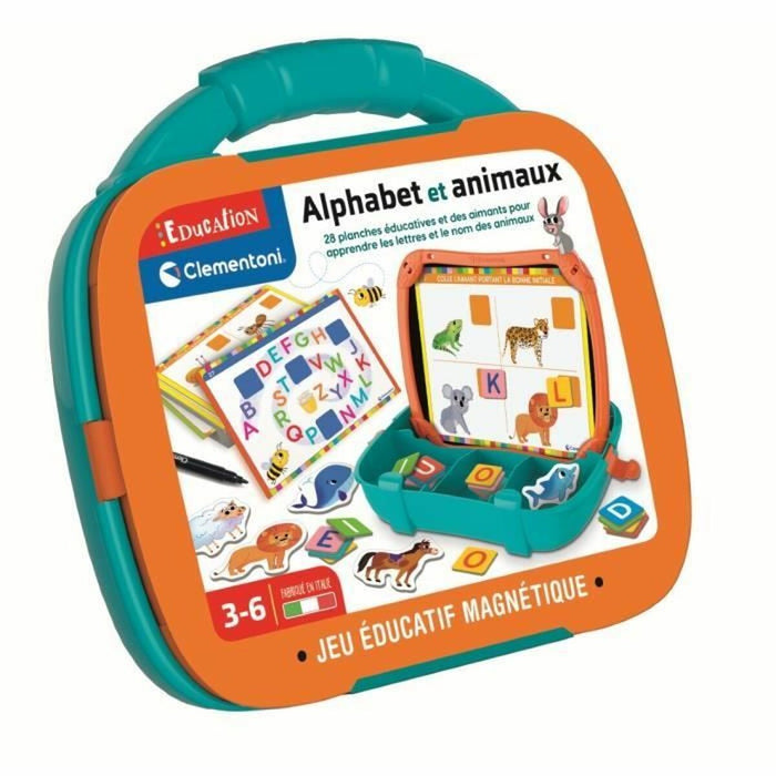 Joc de Masă Clementoni Magnetic Letters & Animals Case (FR)