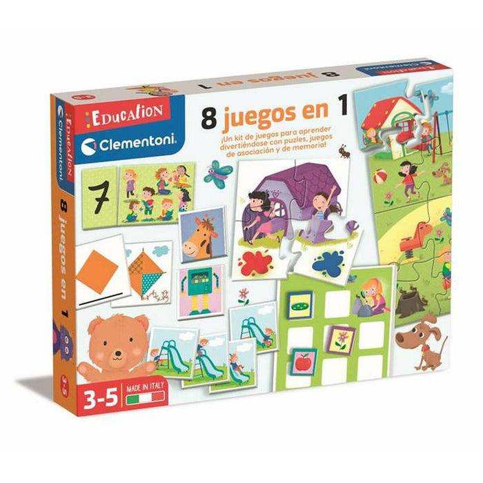Set de 8 Jocuri de Societate Clementoni 65600 37 x 28,1 x 5,5 cm