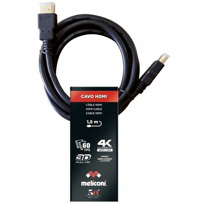 Cablu HDMI Meliconi 497002 1,5 m Negru