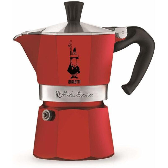 Cafetieră Italiană Bialetti Moka Roșu 3 Hrníčky Metal Aluminiu (3 Unități)