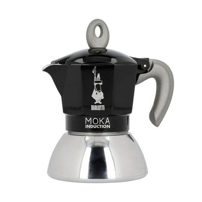 Cafetieră Italiană Bialetti Moka Induction Negru Metal Oțel inoxidabil Aluminiu 100 ml 2 Hrníčky