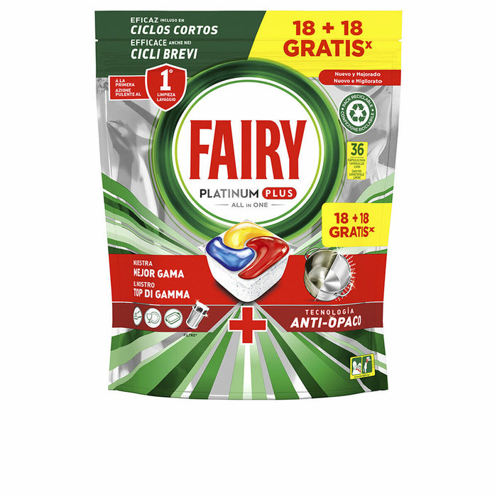 Pastile pentru Mașina de spălat vase Fairy Platinum Plus (36 Unități)