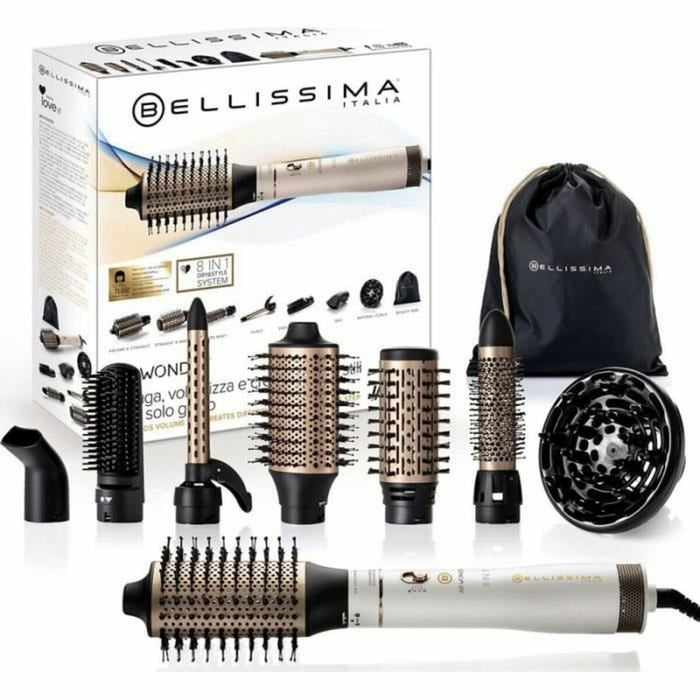 Perie pentru îndreptare Bellissima Air Wonder 8 in 1 1000W Negru (8 Unități)