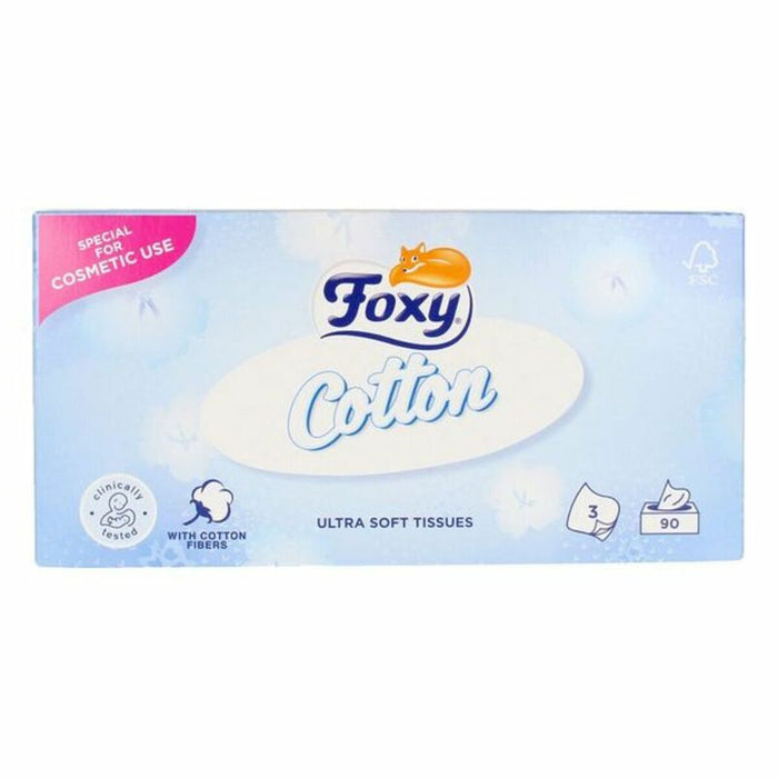 Șervețele de Hârtie Facial Cotton Foxy (90 Unități)