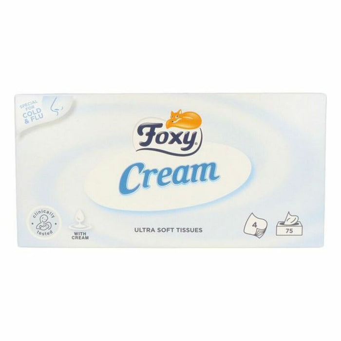 Șervețele de Hârtie Facial Cream Foxy Piele Sensibilă (75 uds)