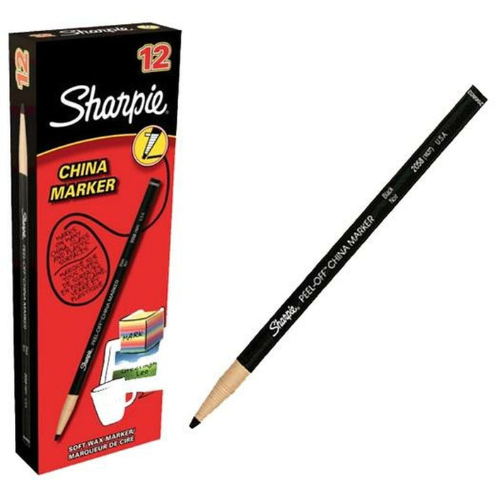 Marker Sharpie China Permanent Negru 12 Piese (12 Unități) (1 Unități)