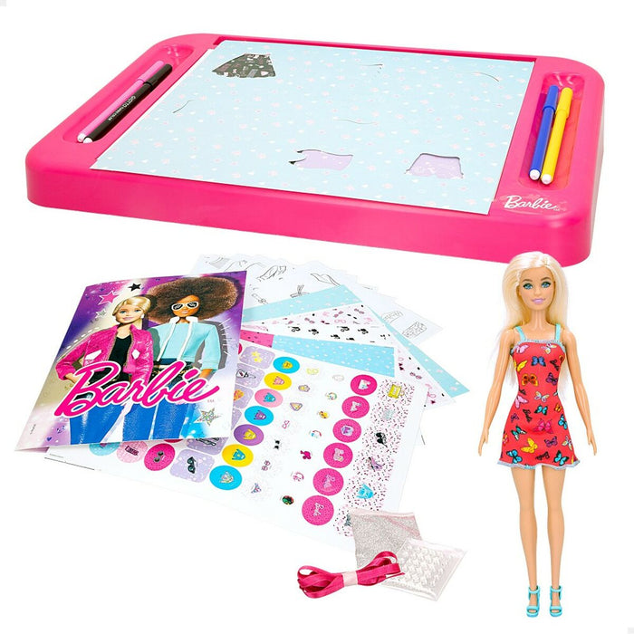Studio de Modă Barbie Fashion Workshop Păpușă Masă cu Lumină